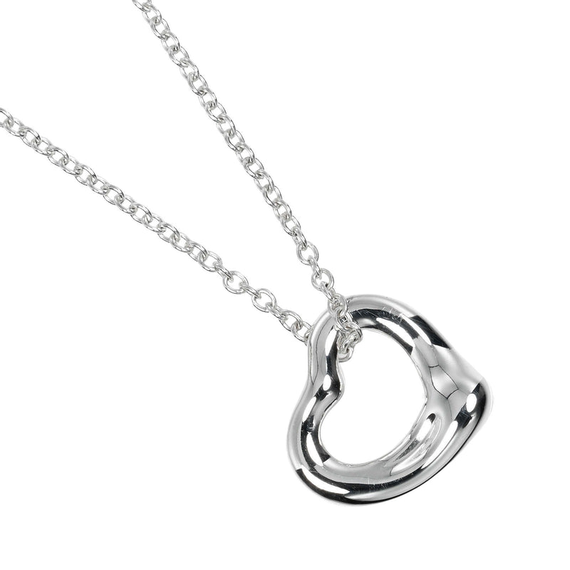 [Tiffany & co.]TIFFANY&Co.
 Open heart Necklace
 11mm Model Silver 925 about 2.1g Open Heart Ladies A Rank