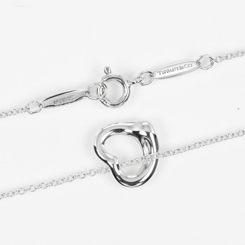 [Tiffany & co.]TIFFANY&Co.
 Open heart Necklace
 11mm Model Silver 925 about 2.1g Open Heart Ladies A Rank