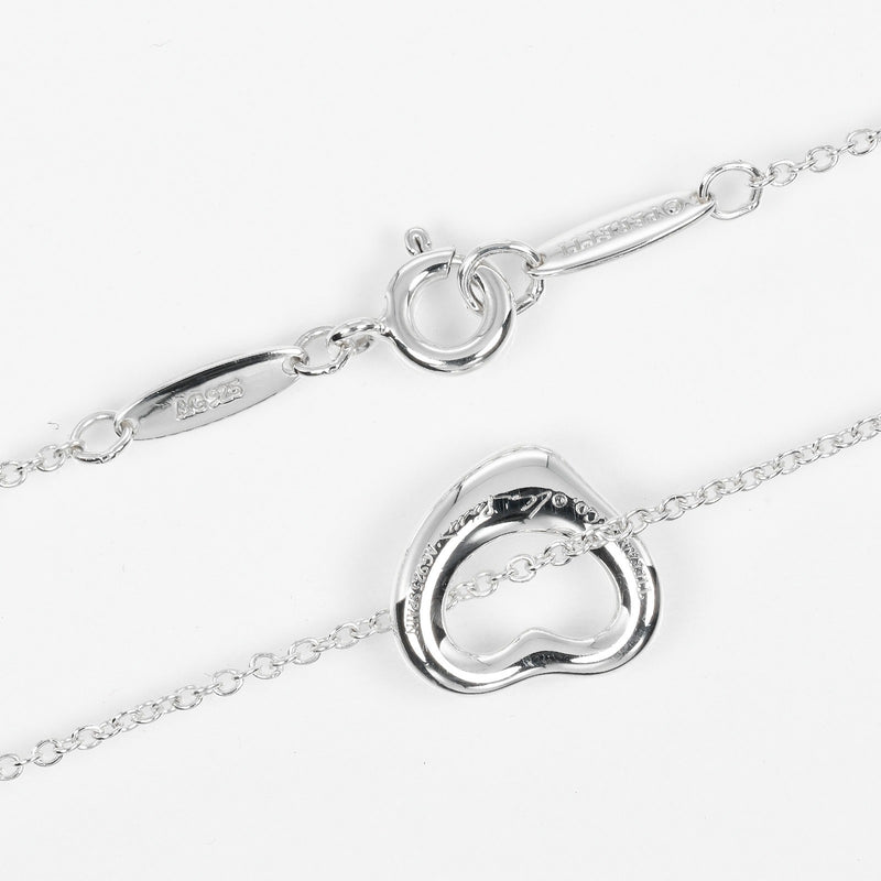 [Tiffany & co.]TIFFANY&Co.
 Open heart Necklace
 11mm Model Silver 925 about 2.1g Open Heart Ladies A Rank