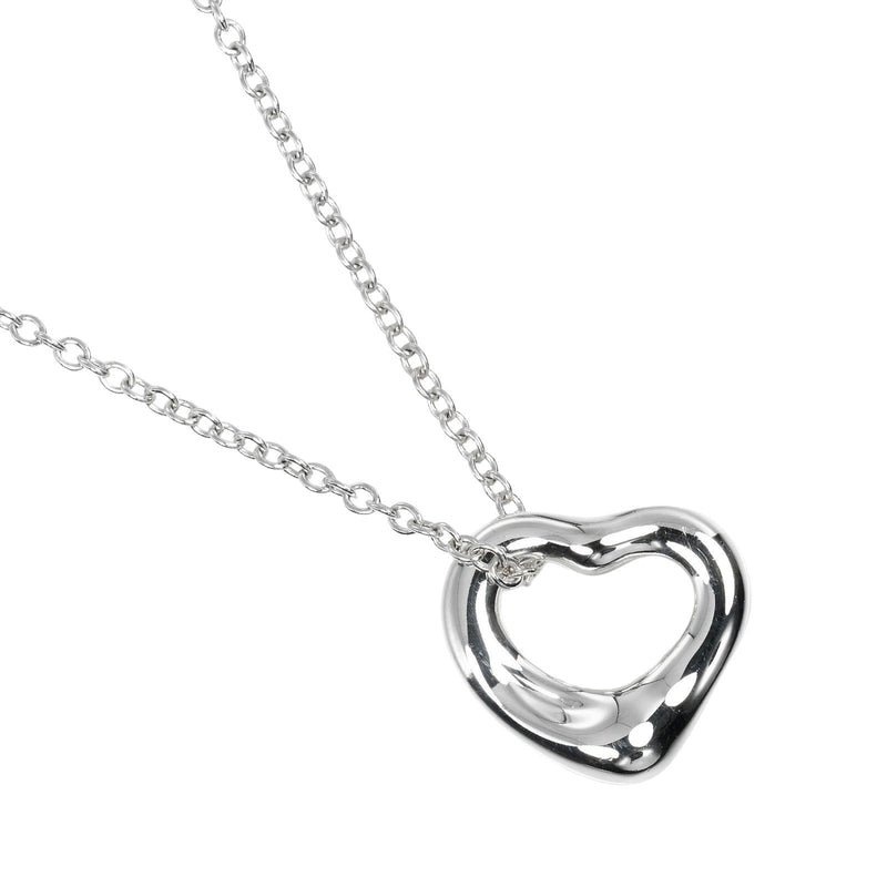 [Tiffany & co.]TIFFANY&Co.
 Open heart Necklace
 11mm Model Silver 925 Approximately 1.6g Open Heart Ladies A Rank