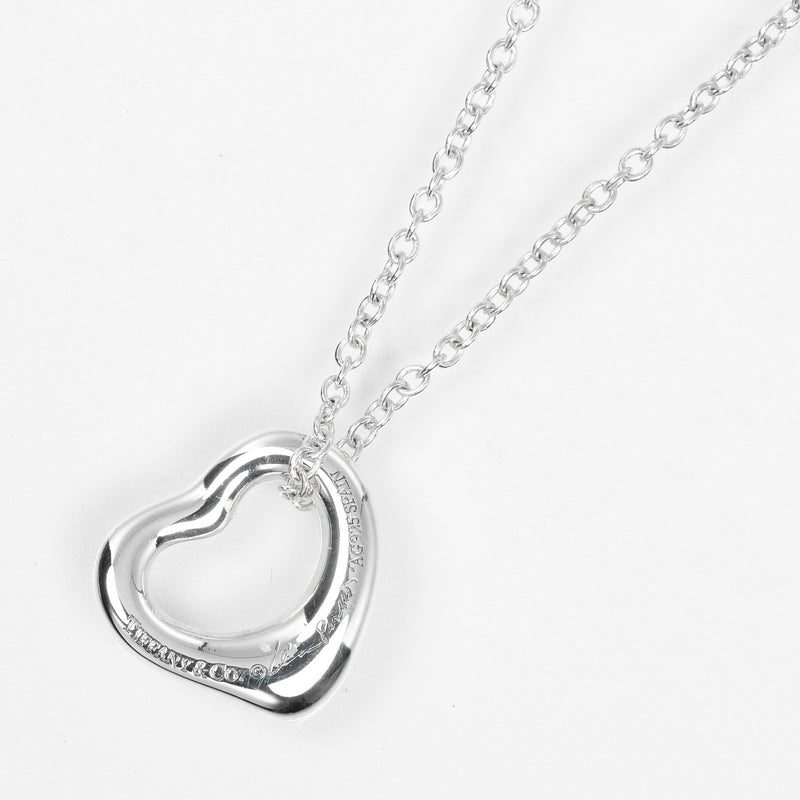 [Tiffany & co.]TIFFANY&Co.
 Open heart Necklace
 11mm Model Silver 925 Approximately 1.6g Open Heart Ladies A Rank