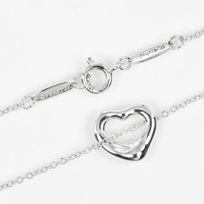 [Tiffany & co.]TIFFANY&Co.
 Open heart Necklace
 11mm Model Silver 925 Approximately 1.6g Open Heart Ladies A Rank