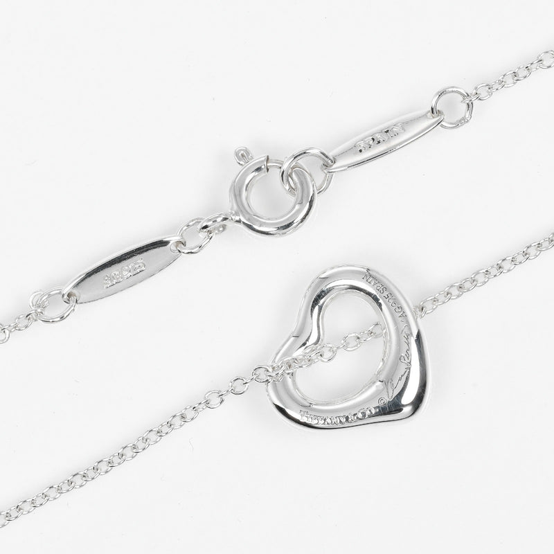 [Tiffany & co.]TIFFANY&Co.
 Open heart Necklace
 11mm Model Silver 925 Approximately 1.6g Open Heart Ladies A Rank