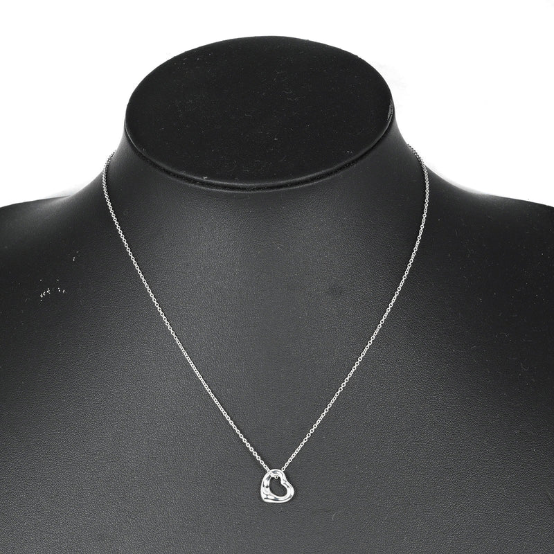 [Tiffany & co.]TIFFANY&Co.
 Open heart Necklace
 11mm Model Silver 925 Approximately 1.6g Open Heart Ladies A Rank