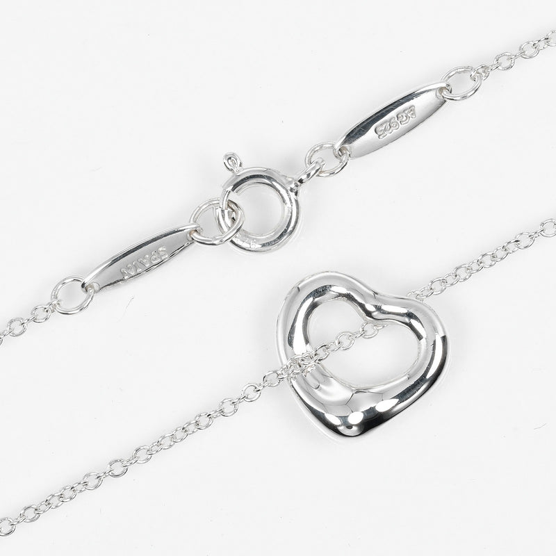 [Tiffany & co.]TIFFANY&Co.
 Collar de corazón abierto 
 Modelo de 11 mm plateado 925 aproximadamente 2.1 g de corazón abierto damas un rango