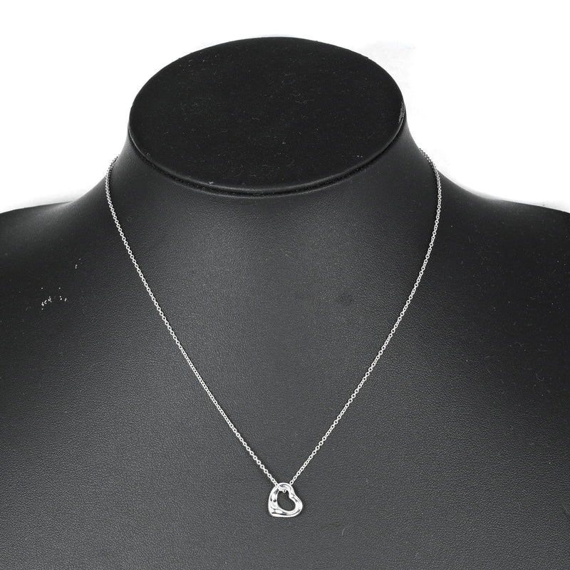 [Tiffany & co.]TIFFANY&Co.
 Open heart Necklace
 11mm Model Silver 925 about 2.1g Open Heart Ladies A Rank