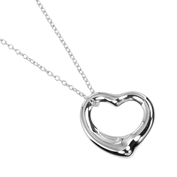 [Tiffany & co.]TIFFANY&Co.
 Open heart Necklace
 16mm Model Silver 925 about 3.2g Open Heart Ladies A Rank