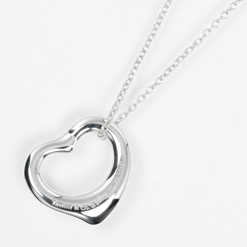 【TIFFANY&Co.】ティファニー
 オープンハート ネックレス
 16mmモデル シルバー925 約3.2g Open heart レディースAランク