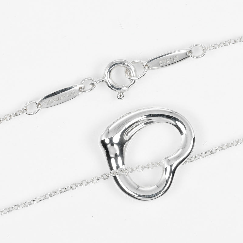 【TIFFANY&Co.】ティファニー
 オープンハート ネックレス
 16mmモデル シルバー925 約3.2g Open heart レディースAランク