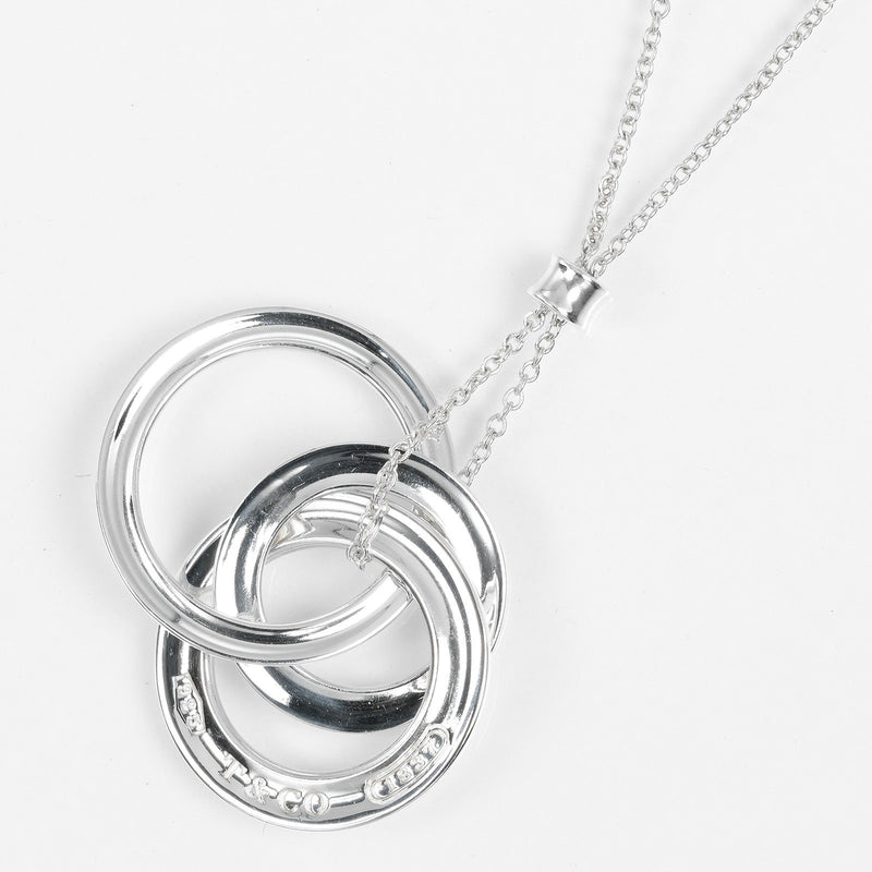 [Tiffany & co.] Tiffany 
 1837 Collier de cercle imbriqué 
 Silver 925 environ 5.1g 1837 Entrelocking Circle Madies A RANG