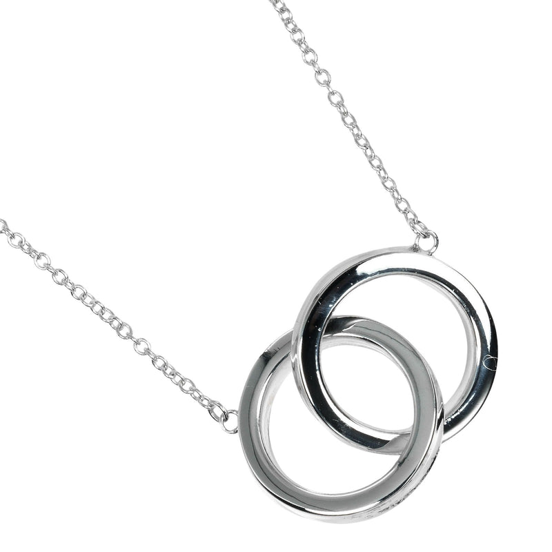 [Tiffany & co.] Tiffany 
 1837 Collier de cercle imbriqué 
 Silver 925 environ 4,9g 1837 Entre bloquants Circle mesdies un rang