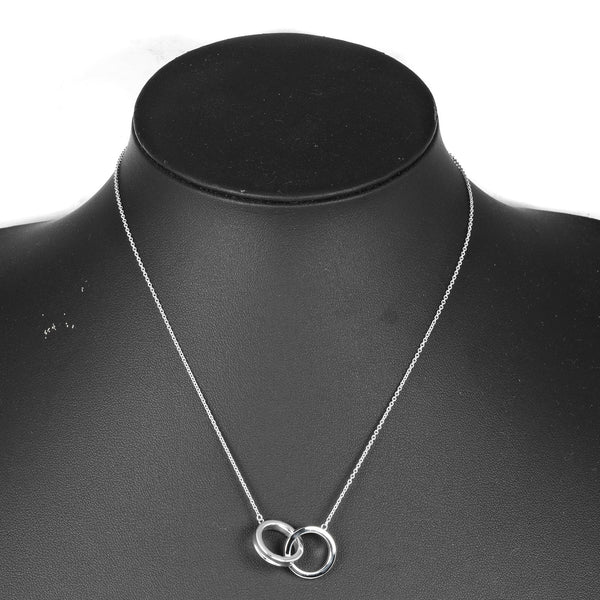 [Tiffany & co.] Tiffany 
 1837 Collier de cercle imbriqué 
 Silver 925 environ 4,9g 1837 Entre bloquants Circle mesdies un rang