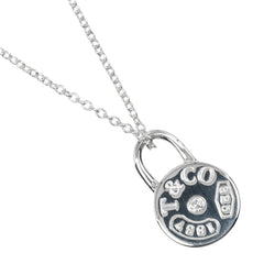 [Tiffany & co.]TIFFANY&Co.
 1837 Round Rock Necklace
 Silver 925 x Diamond about 2.6g 1837 ROUND ROCK Ladies A Rank