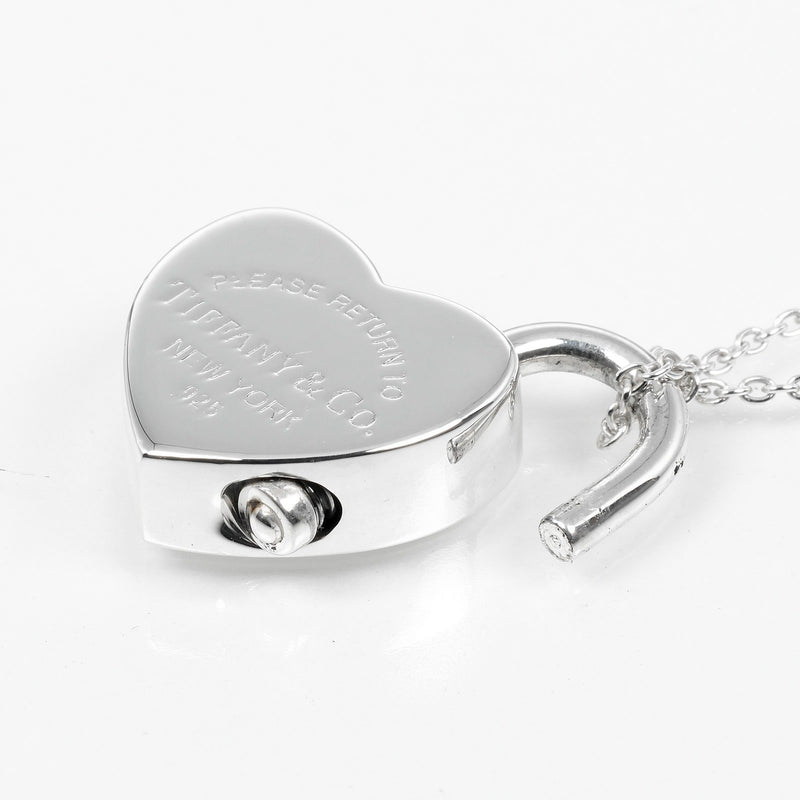 【TIFFANY&Co.】ティファニー
 リターントゥ ハートロック ネックレス
 シルバー925 約9.5g Return to heart lock レディースAランク