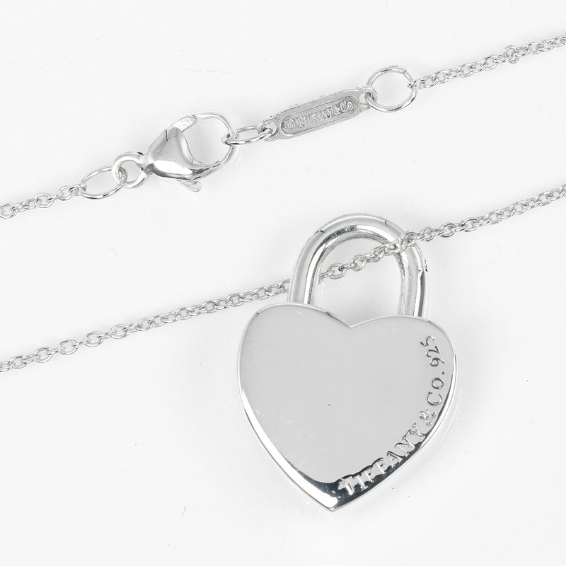 【TIFFANY&Co.】ティファニー
 リターントゥ ハートロック ネックレス
 シルバー925 約9.5g Return to heart lock レディースAランク