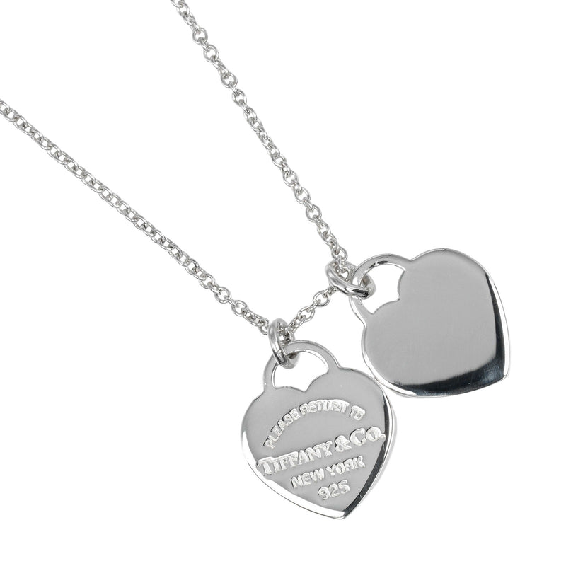 [Tiffany & co.]TIFFANY&Co.
 Retton Double Mini Heart Tag Necklace
 Silver 925 about 3G Return to Double Mini Heart Tag Ladies A Rank