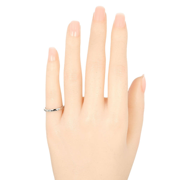 [Cartier] Cartier 
 Ballerina Curve No. 7 Anillo / anillo 
 PT950 Platinum x 3p Diamond aproximadamente 3G Ballerina Curve Damas A Rank