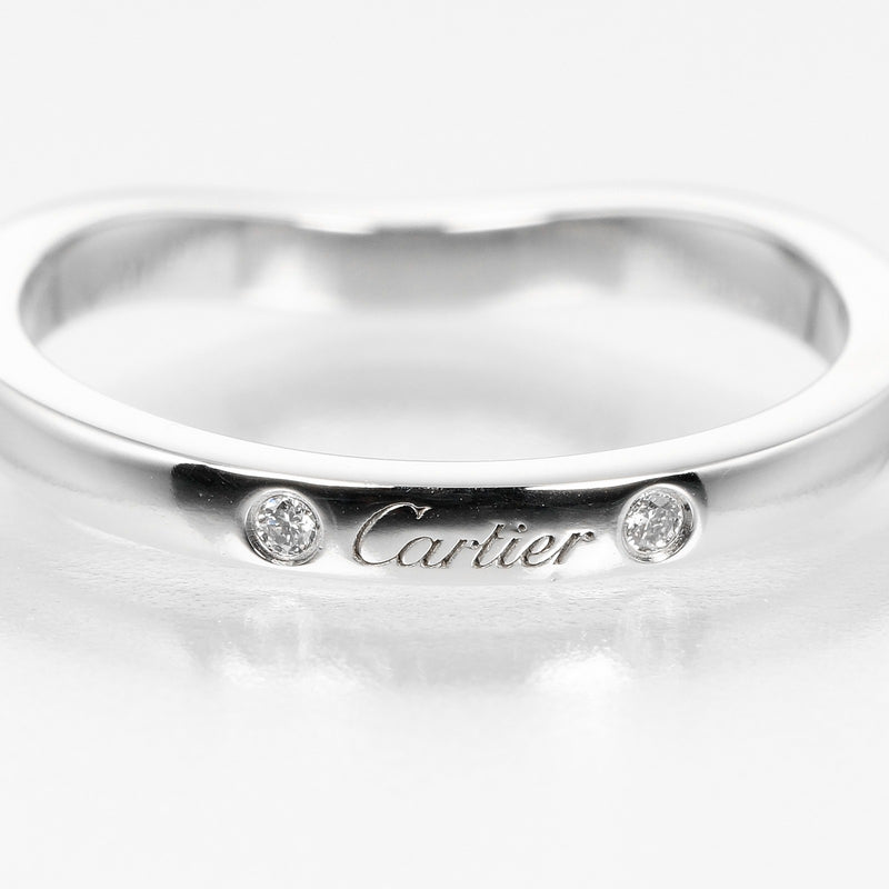 【CARTIER】カルティエ
 バレリーナ カーブ 7号 リング・指輪
 Pt950プラチナ×3P ダイヤモンド 約3g Ballerina curve レディースAランク