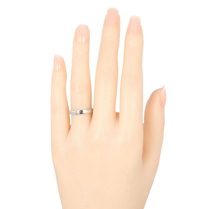 [Tiffany & co.]TIFFANY&Co.
 Flat Band No. 10 Ring
 3mm model PT950 Platinum x 3P Diamond about 4.8g Flat Band Ladies A Rank