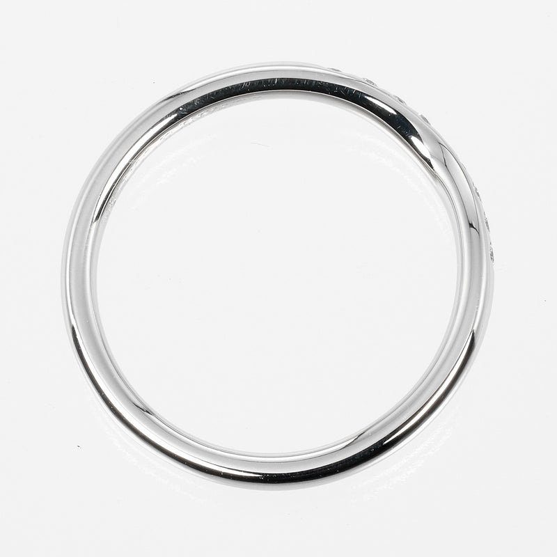 [Tiffany & co.]TIFFANY&Co.
 Banda curva No. 10 Anillo / anillo 
 Modelo de 2 mm PT950 Platinum x 9p Diamond aproximadamente 3.2 g de banda curva Damas A-Rank