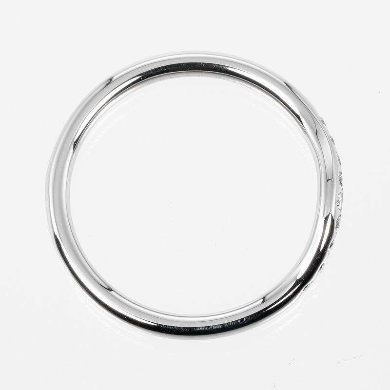 [Tiffany & co.]TIFFANY&Co.
 Curve band 10 Ring
 2mm Model PT950 Platinum x 9P Diamond about 3.2g CURVED BAND Ladies A-Rank