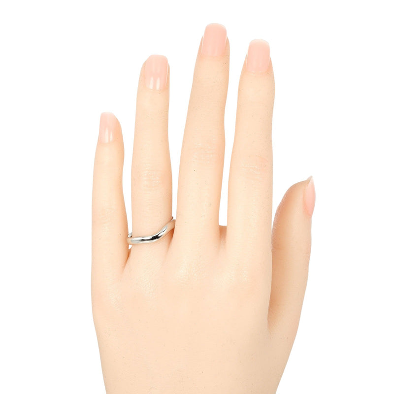 [Tiffany & co.] Tiffany 
 Bande incurvée n ° 14 Anneau / anneau 
 Modèle de 3 mm PT950 Platinum environ 6,4 g de bande incurvée dames un rang