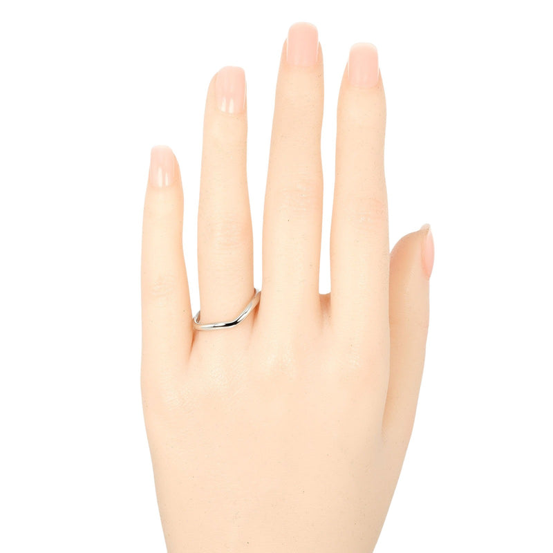 [Tiffany & co.] Tiffany 
 Bande incurvée n ° 16 anneau / anneau 
 Modèle de 2 mm PT950 Platinum Environ 4G Band incurvé Madames A RANG