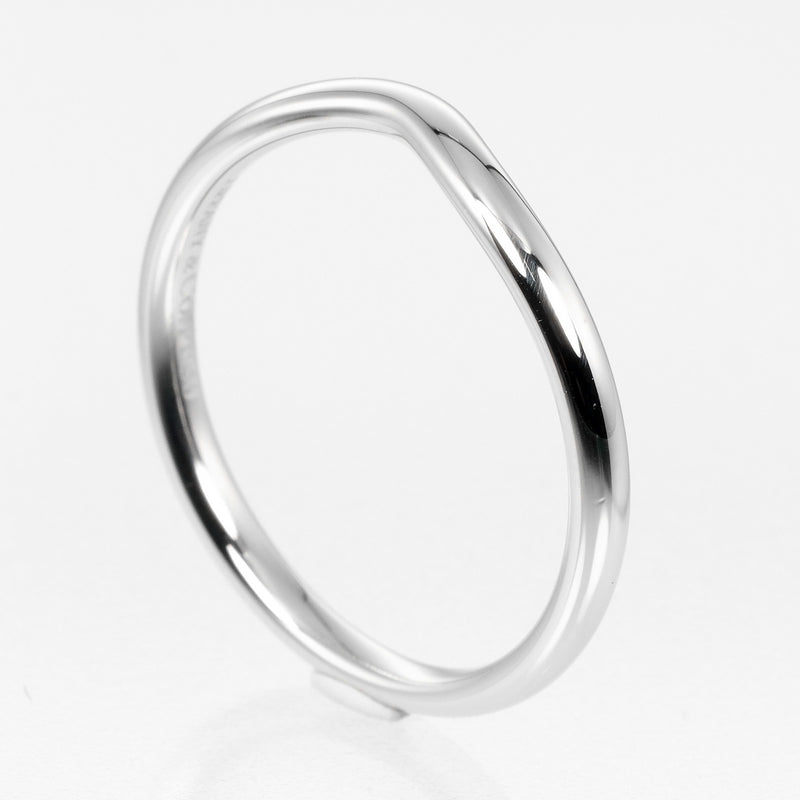 [Tiffany & co.]TIFFANY&Co.
 Banda curva No. 16 Anillo / anillo 
 Modelo de 2 mm PT950 Platinum aproximadamente 4 g de banda curva damas un rango