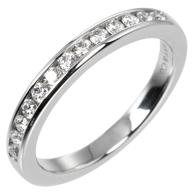 [Tiffany & co.]TIFFANY&Co.
 Poner el anillo / anillo de medio círculo medio 6 
 Modelo de 2.5 mm PT950 Platinum X Diamond aproximadamente 3.5 g de ajuste de medio círculo Damas A Rank