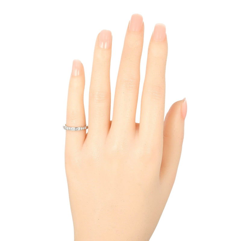 [Tiffany & co.]TIFFANY&Co.
 Poner el anillo / anillo de medio círculo medio 6 
 Modelo de 2.5 mm PT950 Platinum X Diamond aproximadamente 3.5 g de ajuste de medio círculo Damas A Rank