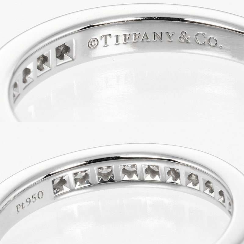 [Tiffany & co.]TIFFANY&Co.
 Poner el anillo / anillo de medio círculo medio 6 
 Modelo de 2.5 mm PT950 Platinum X Diamond aproximadamente 3.5 g de ajuste de medio círculo Damas A Rank