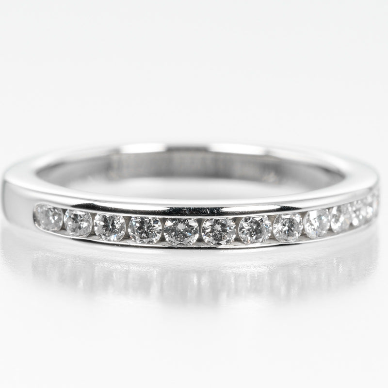 [Tiffany & co.]TIFFANY&Co.
 Poner el anillo / anillo de medio círculo medio 6 
 Modelo de 2.5 mm PT950 Platinum X Diamond aproximadamente 3.5 g de ajuste de medio círculo Damas A Rank