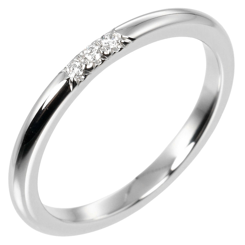 [Tiffany & co.] Tiffany 
 Ring N ° 9 Classic N ° 9 
 Modèle de 2 mm PT950 Platinum X 3P Diamond environ 3,15 g de groupe classique dames un rang