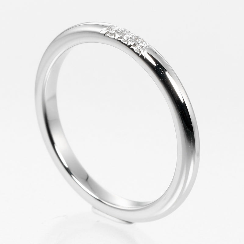 [Tiffany & co.] Tiffany 
 Ring N ° 9 Classic N ° 9 
 Modèle de 2 mm PT950 Platinum X 3P Diamond environ 3,15 g de groupe classique dames un rang