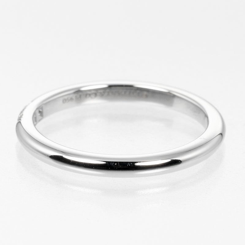 [Tiffany & co.]TIFFANY&Co.
 Classic Band No. 9 Ring
 2mm Model PT950 Platinum x 3P Diamond about 3.15g Classic Band Ladies A Rank