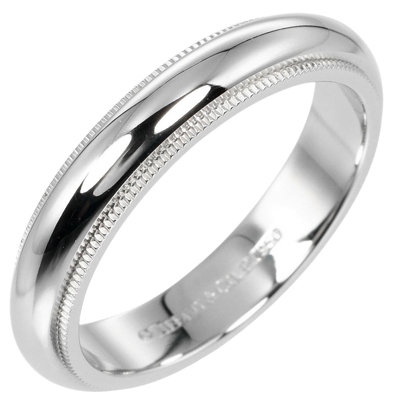 [Tiffany & co.]TIFFANY&Co.
 Tugasiza Milgrein No. 13.5 Anillo / anillo 
 Modelo de 4 mm PT950 Platinum aproximadamente 8.1 g recolectó a Milgrain Ladies un rango