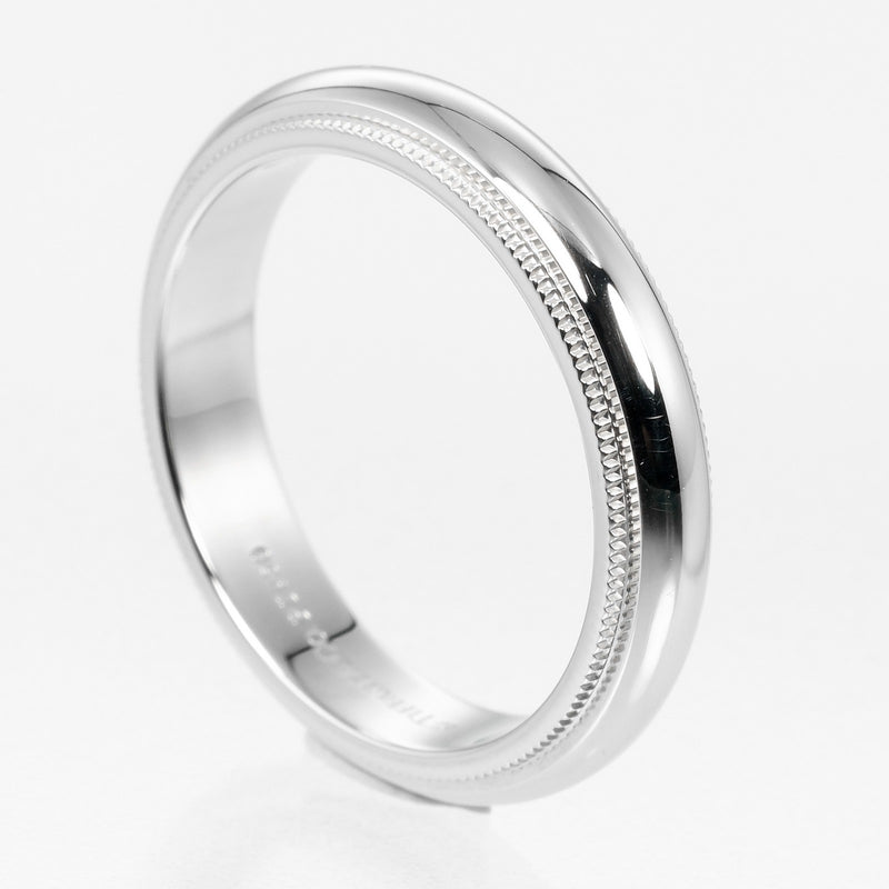 [Tiffany & co.]TIFFANY&Co.
 ToeGathered Milgrein No. 13.5 Ring
 4mm Model PT950 Platinum Approximately 8.1g GathERED MILGRAIN Ladies A Rank