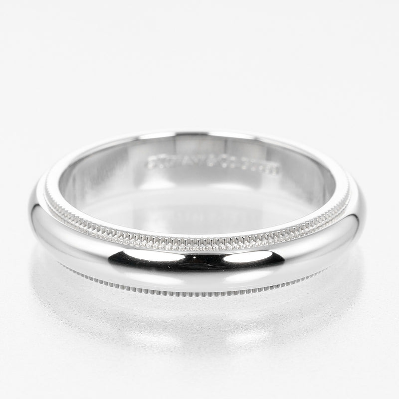 [Tiffany & co.] Tiffany 
 Tugasiza Milgrein n ° 13.5 Anneau / anneau 
 Modèle de 4 mm PT950 Platinum Environ 8,1 g rassemblé Milgrain Mas