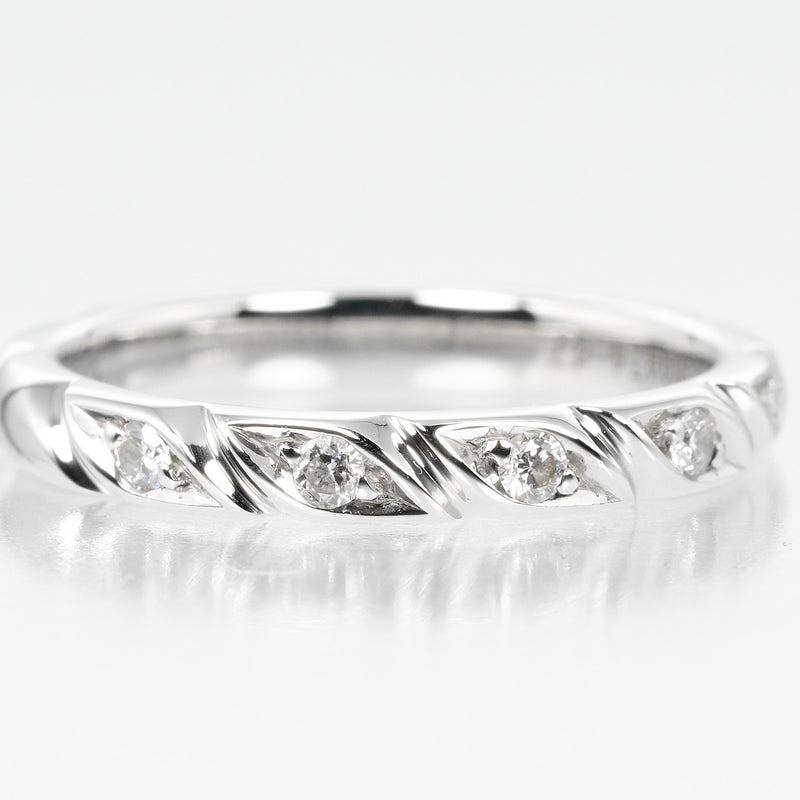 [CHAUMET] Shome 
 Torpsard No. 7 Ring
 PT950 Platinum x 8P Diamond about 3.5g TORSADE Ladies A Rank