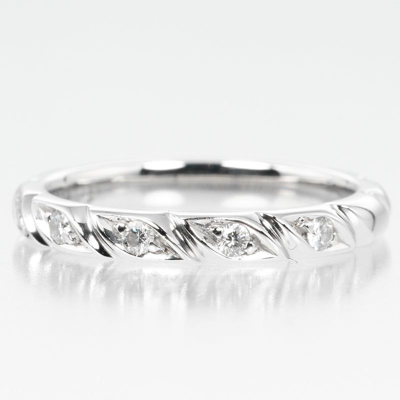 [CHAUMET] Shome 
 Torpsard No. 7 Ring
 PT950 Platinum x 8P Diamond about 3.5g TORSADE Ladies A Rank