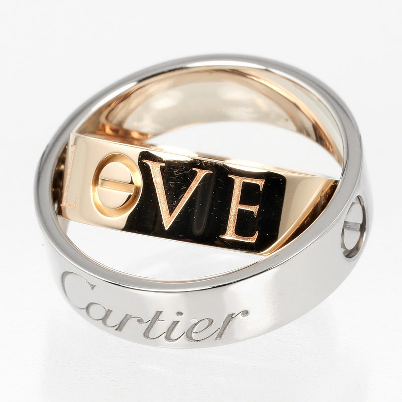 [Cartier] Cartier 
 Secret Love No. 9.5 Anillo / anillo 
 18KOro blanco x18KOro rosa aproximadamente 10.3g secreto amor amor amor amor un rango