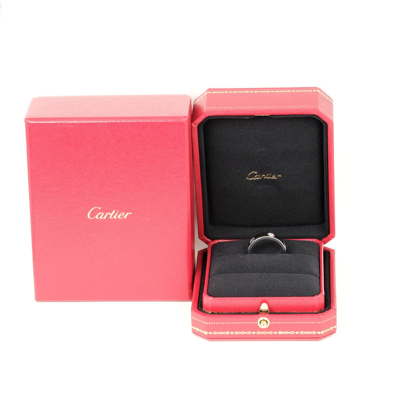 [Cartier] Cartier 
 Love 18.5 Ring
 18KWhite Gold x 3P Diamond about 10g LOVE Men A Rank