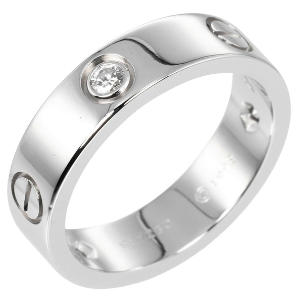 [Cartier] Cartier 
 Amor 18.5 anillo / anillo 
 18KGold White x 3p Diamond aproximadamente 10 g de amor a los hombres un rango