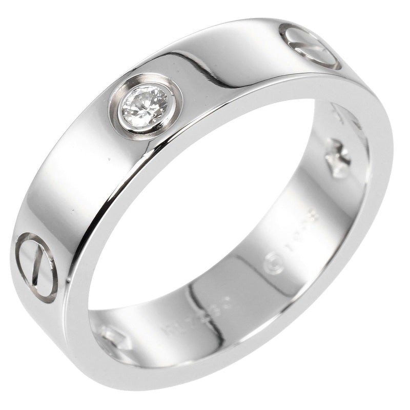 [Cartier] Cartier 
 Love 18.5 Ring
 18KWhite Gold x 3P Diamond about 10g LOVE Men A Rank