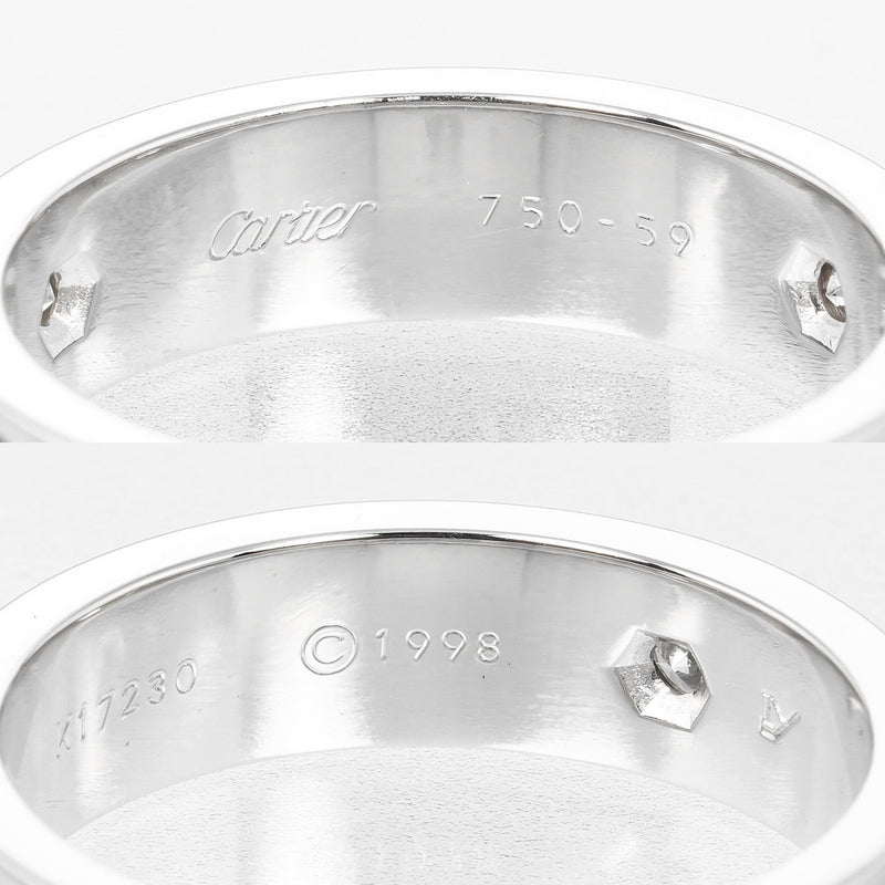 [Cartier] Cartier 
 Love 18.5 Ring
 18KWhite Gold x 3P Diamond about 10g LOVE Men A Rank