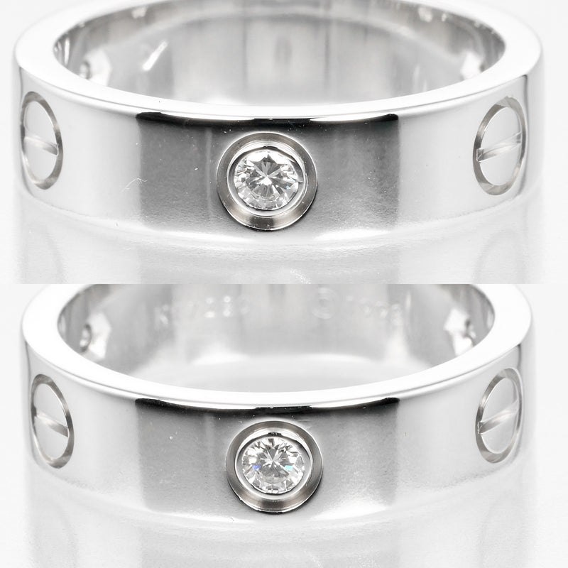 [Cartier] Cartier 
 Amor 18.5 anillo / anillo 
 18KGold White x 3p Diamond aproximadamente 10 g de amor a los hombres un rango