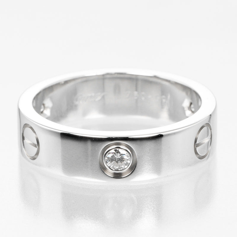 [Cartier] Cartier 
 Amor 18.5 anillo / anillo 
 18KGold White x 3p Diamond aproximadamente 10 g de amor a los hombres un rango