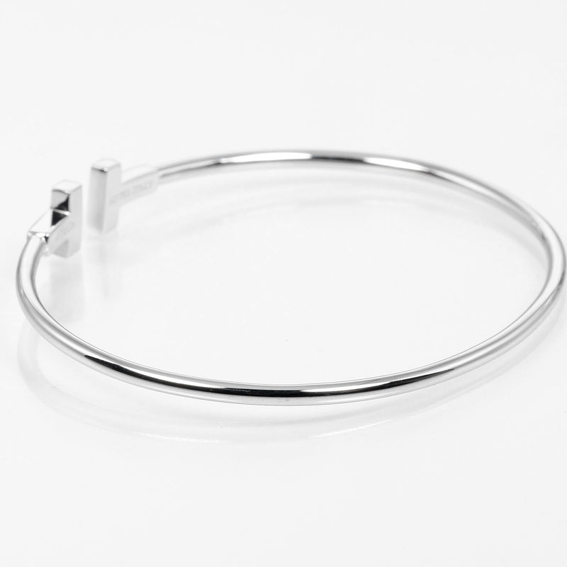 【TIFFANY&Co.】ティファニー
 Tワイヤー ナロー バングル
 K18ホワイトゴールド 約5.2g T wire narrow レディースAランク