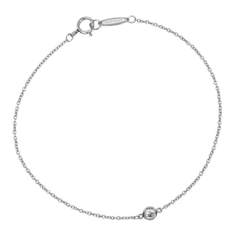 【TIFFANY&Co.】ティファニー
 バイザヤード ブレスレット
 Pt950プラチナ×ダイヤモンド 約1.2g By the yard レディースAランク