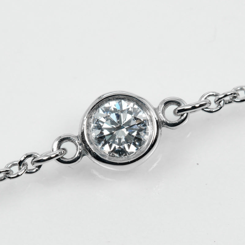 【TIFFANY&Co.】ティファニー
 バイザヤード ブレスレット
 Pt950プラチナ×ダイヤモンド 約1.2g By the yard レディースAランク